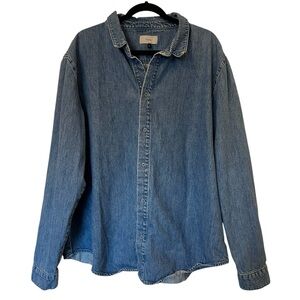 Triarchy Blue Denim Oversized Shirt Size Large.